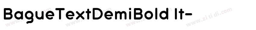 BagueTextDemiBold It字体转换